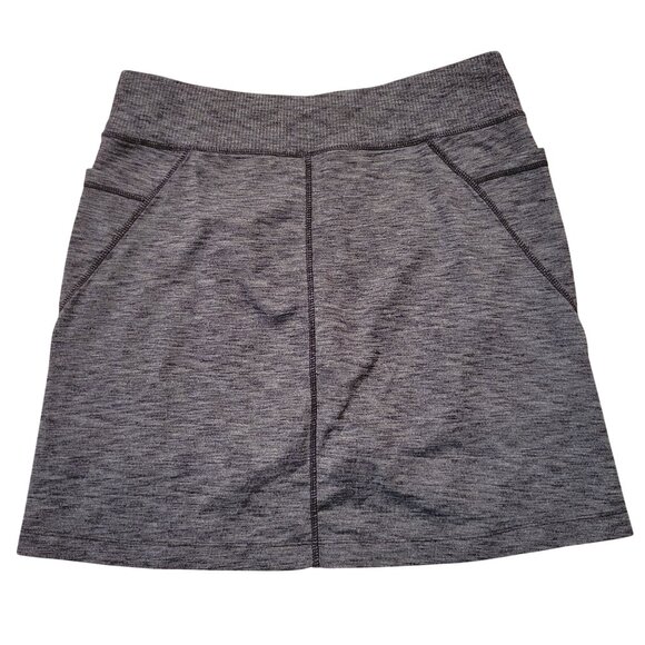 Athleta Heathered Gray Skort Inner Shorts MT EXCURSION Skirt Pockets - Picture 4 of 9